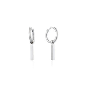 Oorbellen staafje zilver