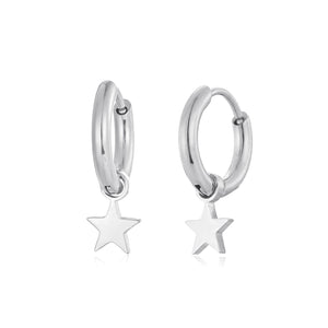 Oorbellen ster zilver