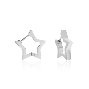 Oorbellen ster zilver