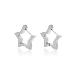 Oorbellen ster zilver