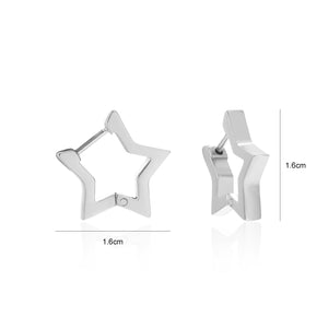 Oorbellen ster zilver