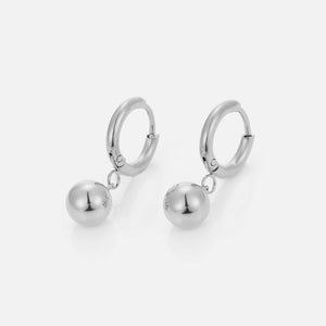 Oorring balletje zilver