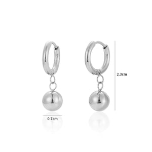 Oorring balletje zilver