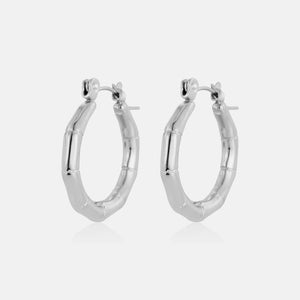 Oorring bamboe zilver