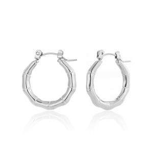 Oorring bamboe zilver