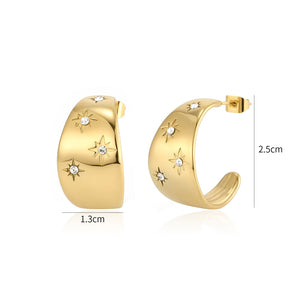 Oorstekers cosmos goud