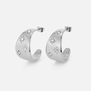 Oorstekers cosmos zilver