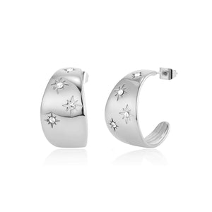 Oorstekers cosmos zilver