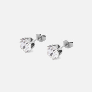 Oorstekers diamant zilver