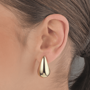 Oorstekers druppel 25mm goud