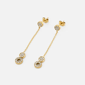 Oorstekers dubbele cirkel goud