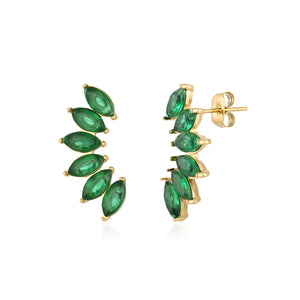 Oorstekers groene kristallen goud