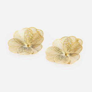 Oorstekers open blossom goud