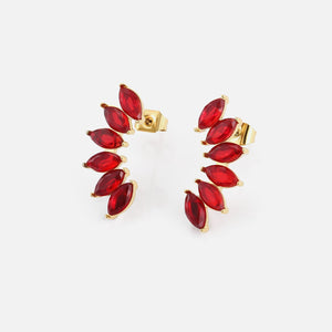 Oorstekers rode kristallen goud