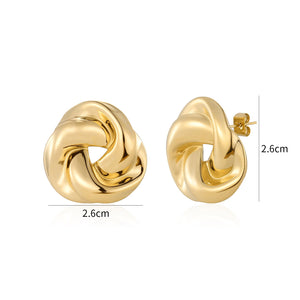 Oorstekers vlecht knoop goud