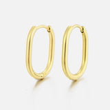 Ovalen oorbellen goud