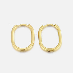 Ovalen oorbellen goud