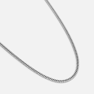 Platte Cuban ketting 4mm Zilver