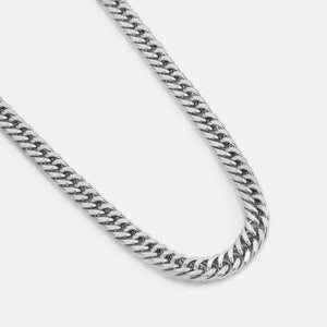Platte Cuban ketting 8mm Zilver