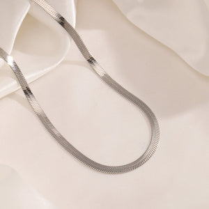 Platte ketting 2mm zilver