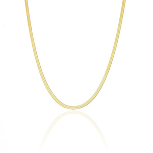 Platte ketting 2mm goud