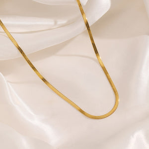 Platte ketting 2mm goud