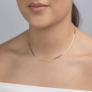Platte ketting 2mm goud