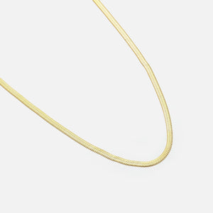 Platte ketting 3mm goud