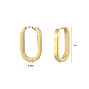 Rechthoekige oorbellen goud