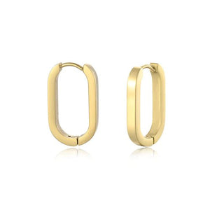 Rechthoekige oorbellen goud