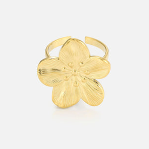 Ring botanical bloom goud