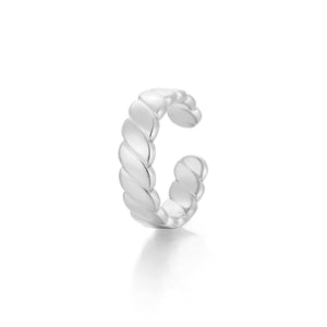 Ring croissant zilver