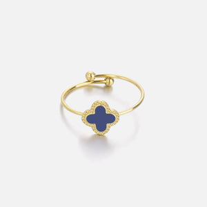 Ring klaver gold/blue