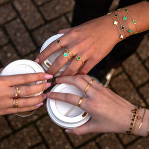 Ring klaver gold/mint