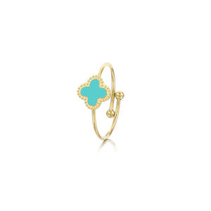 Ring klaver gold/mint