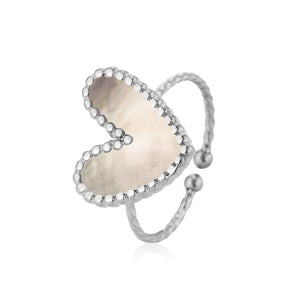 Ring parelmoer zilver