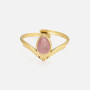Ring rozenkwarts goud