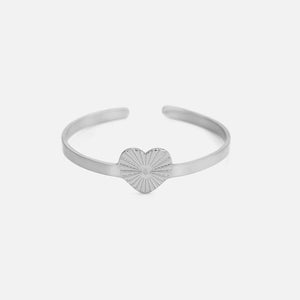 Ring simple heart zilver