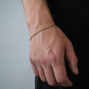 Rope armband 2mm Goud