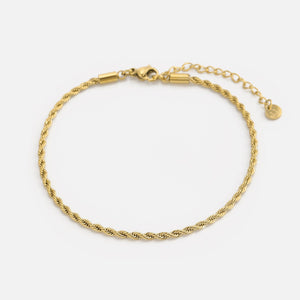 Rope armband 2mm Goud