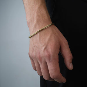 Rope armband 4mm Goud