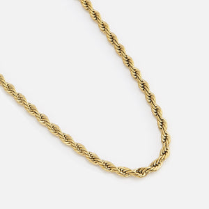Rope ketting 4mm Goud