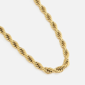 Rope ketting 8mm Goud