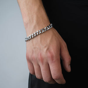 Schakel armband 10mm Zilver