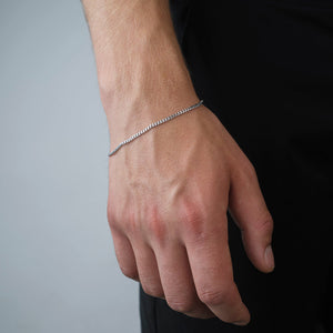 Schakel armband 2mm Zilver