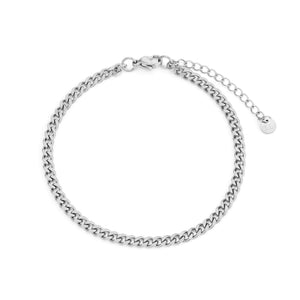 Schakel armband 4mm Zilver