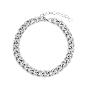 Schakel armband 8mm Zilver