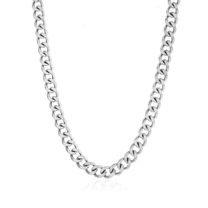 Schakel ketting 8mm Zilver