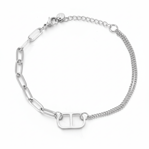 Schakelarmband goodlife zilver