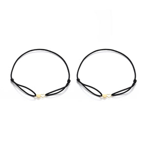 Set armbanden dubbel hartje verbonden